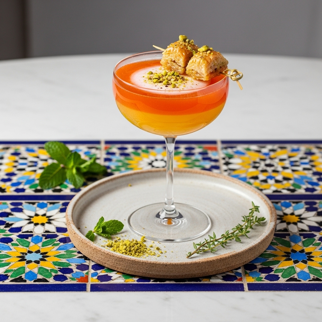 Aegean Sunrise Vegan Baklava Cocktail