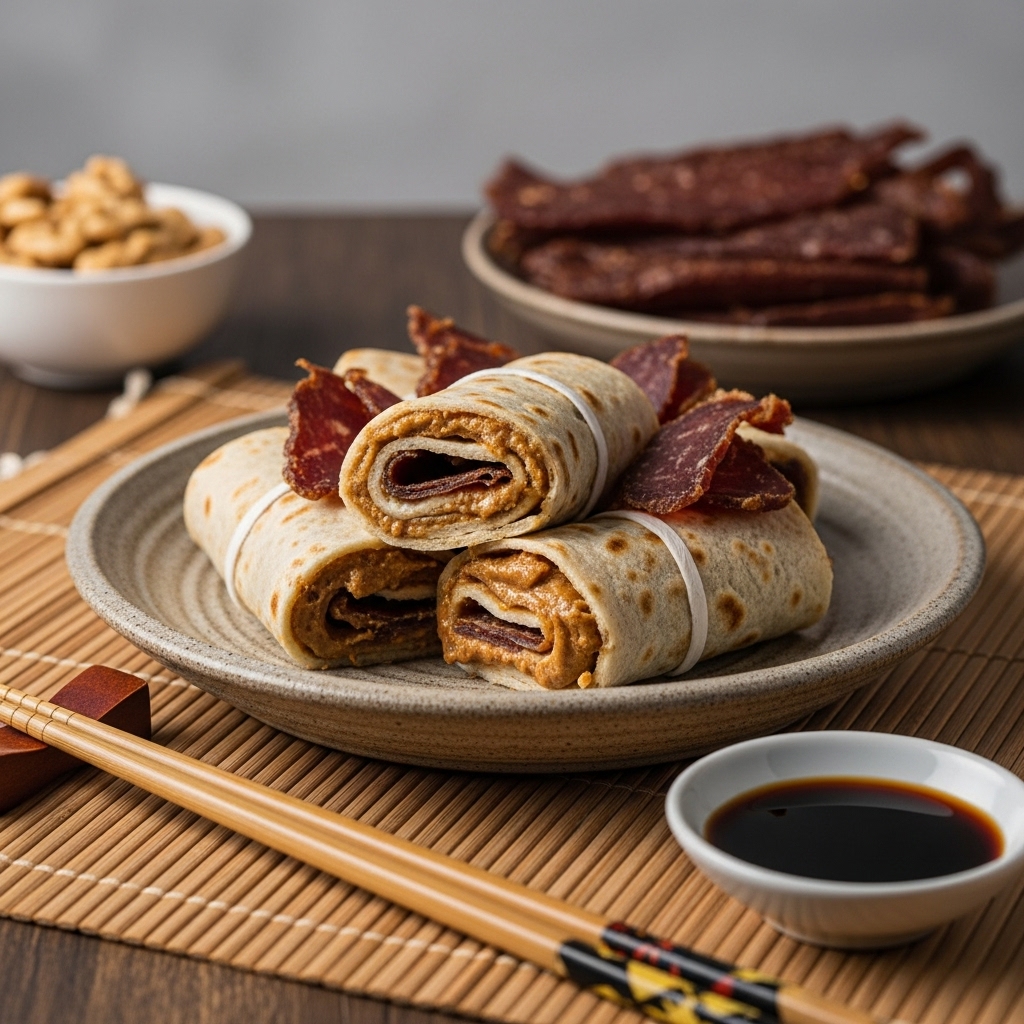 African Biltong and Nut Butter Roll-ups: A Paleo Snack Experience