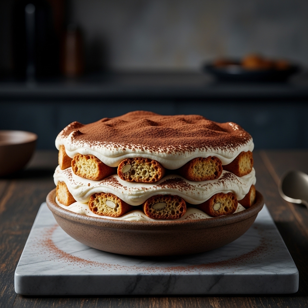 Almond Biscotti Tiramisu Trifle