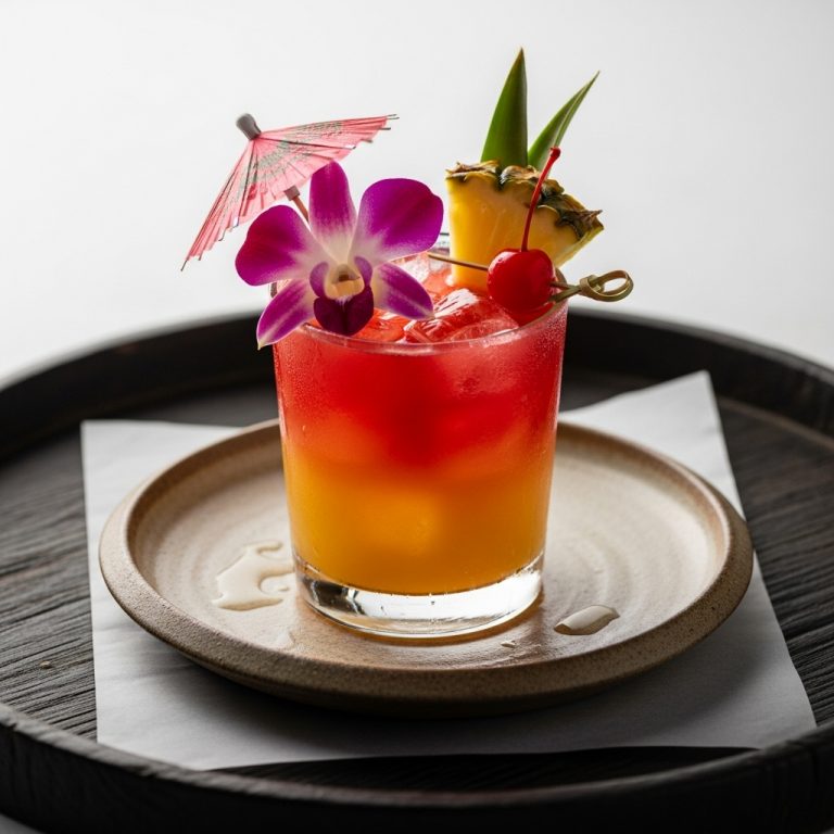 Aloha Mai Tai Mocktail – Tropical Twilight in a Glass