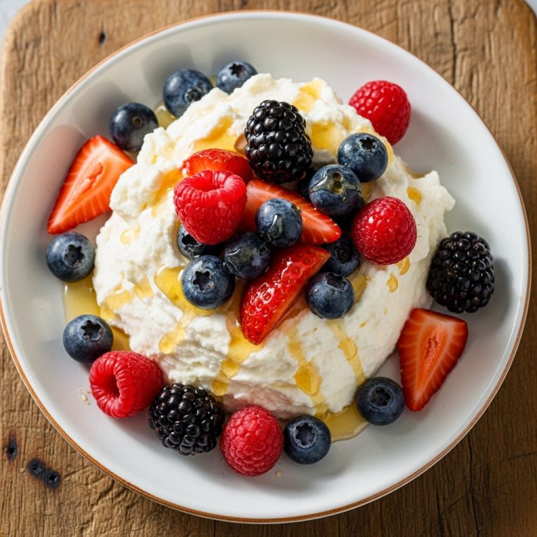 Aphrodite’s Frozen Bliss: Greek Yogurt Mousse with Honey-Infused Berries