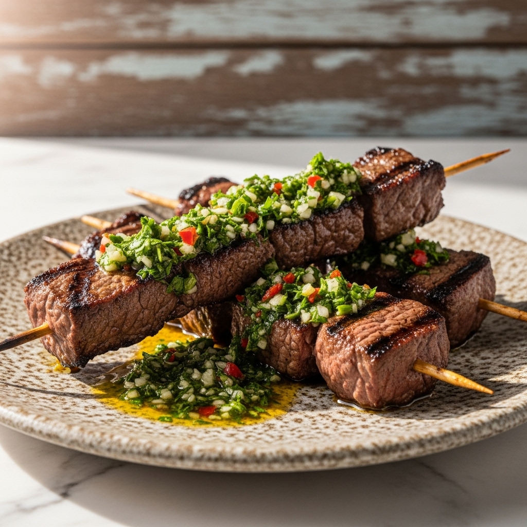 Argentinian Chimichurri Beef Skewers – Paleo-Friendly Grilled Delight