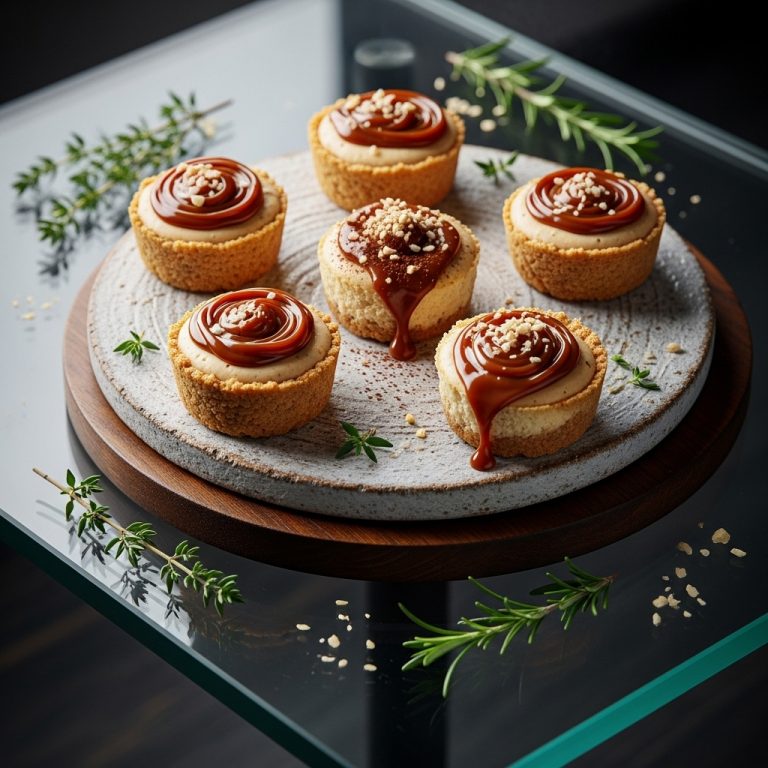 Argentinian Gluten-Free Dulce de Leche Cheesecake Tartlets with Almond Crust