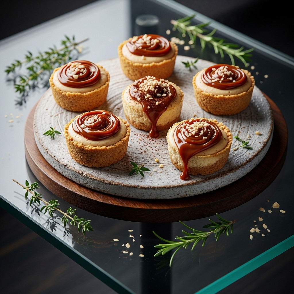 Argentinian Gluten-Free Dulce de Leche Cheesecake Tartlets with Almond Crust