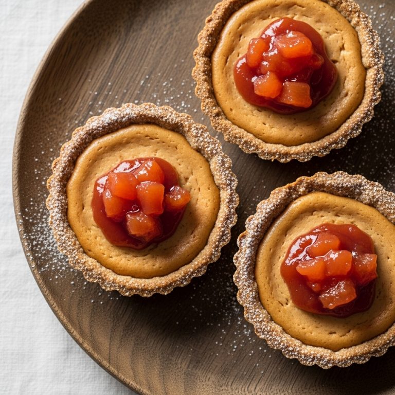 Argentinian Gluten-Free Dulce de Leche Cheesecake Tartlets with Quince Compote