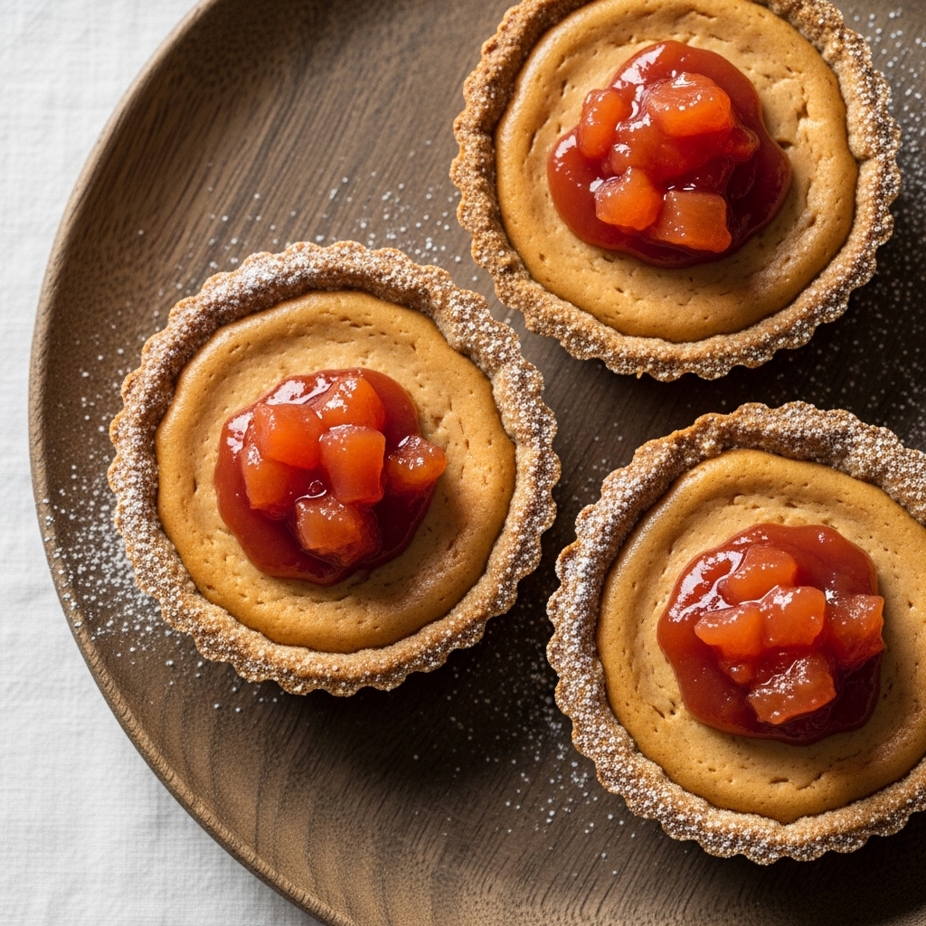 Argentinian Gluten-Free Dulce de Leche Cheesecake Tartlets with Quince Compote