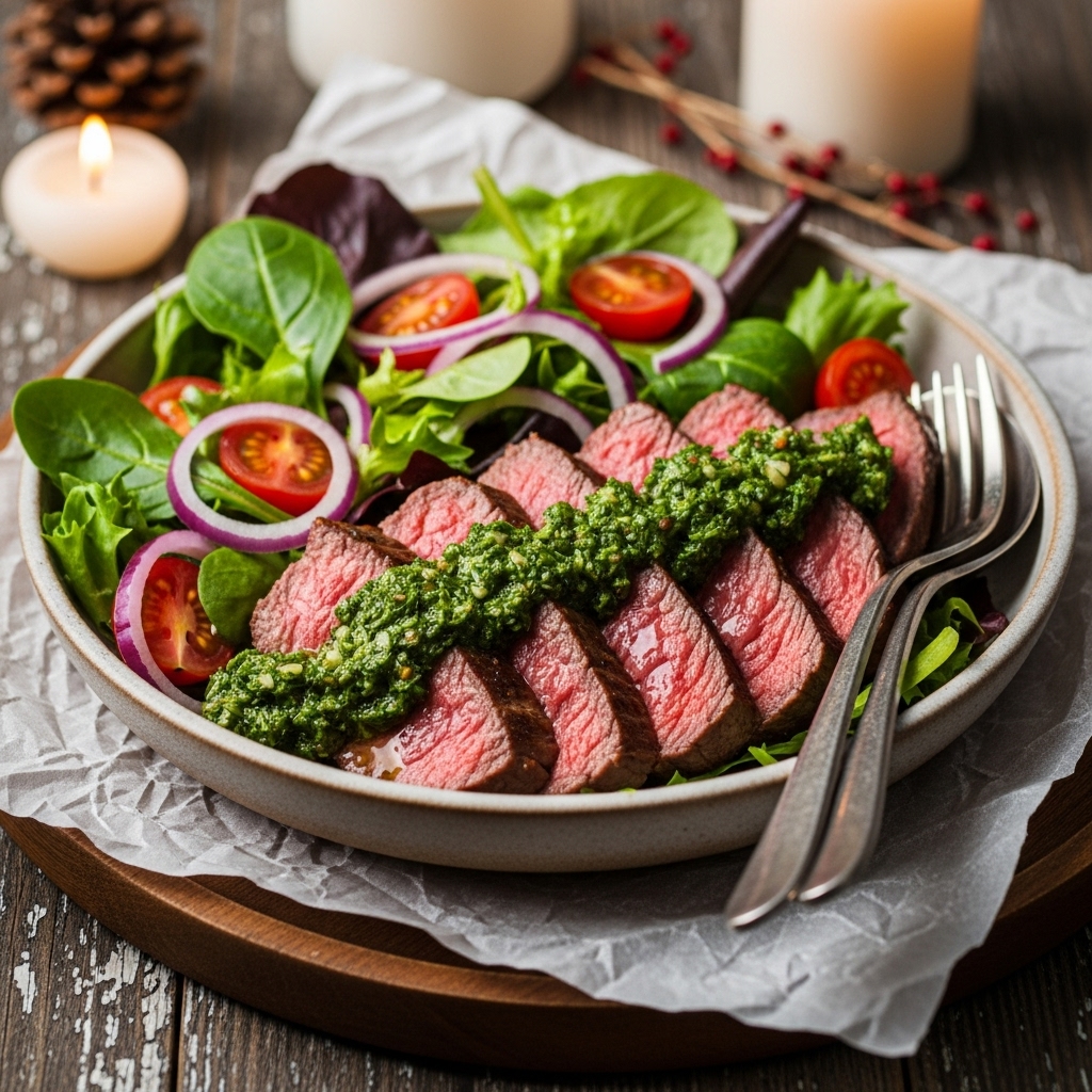 Argentinian Steak and Chimichurri Salad Bowl – A Paleo-Friendly Lunch Delight