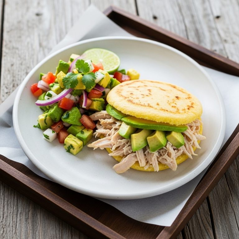 “Authentic Venezuelan Gluten-Free Arepa & Guasacaca Salad Dinner”
