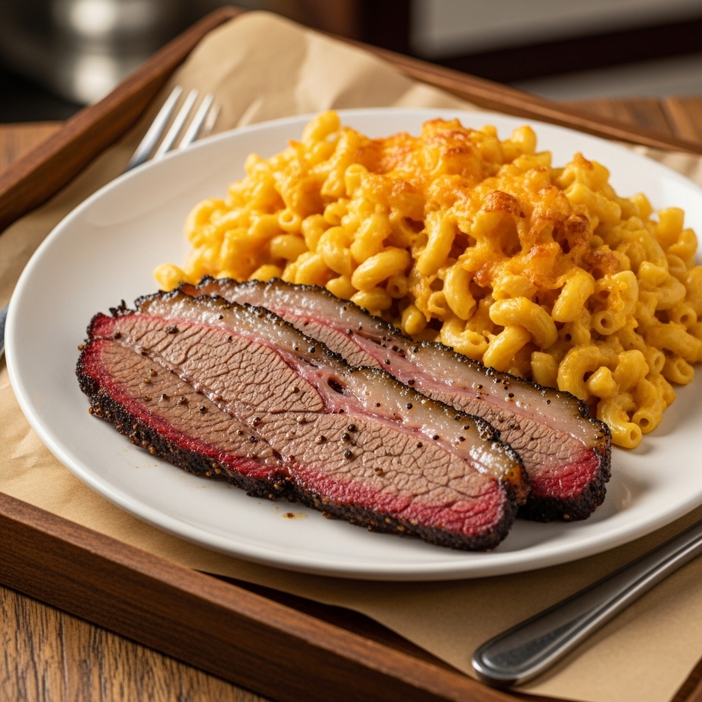 BBQ Smokehouse Lunch: Copycat Brisket and Smoked Mac & Cheese