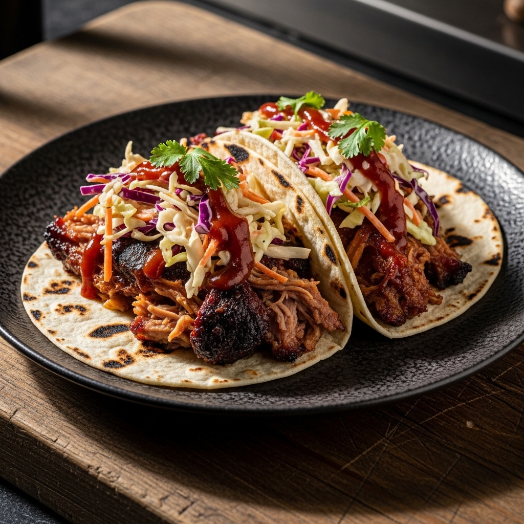 BBQ Smokehouse Lunch – Memphis-Style Pulled Pork Tacos