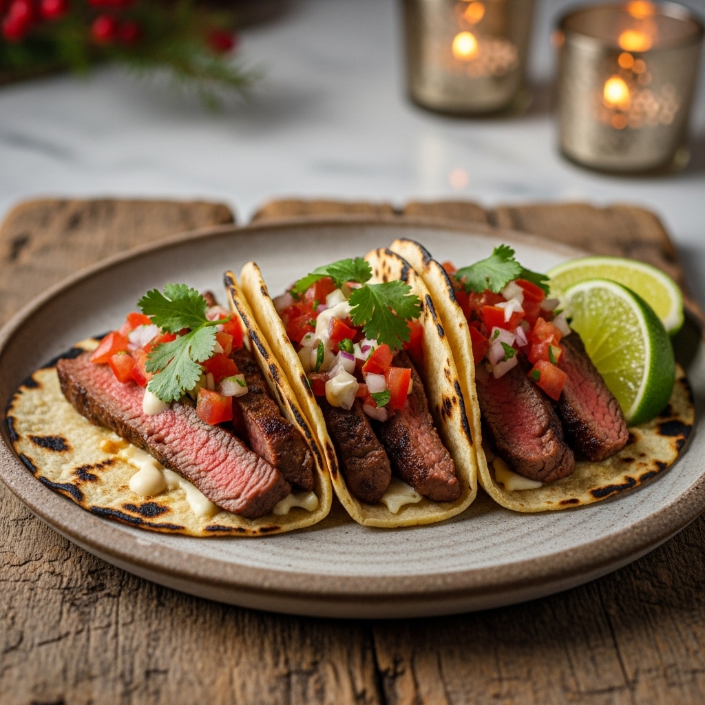 BBQ Smokehouse Lunch – Southwestern Style Carne Asada Tacos