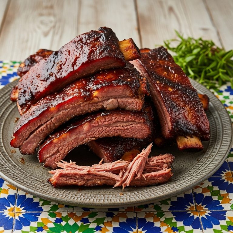 Blast ‘n’ Baste Smoky BBQ Beef Ribs