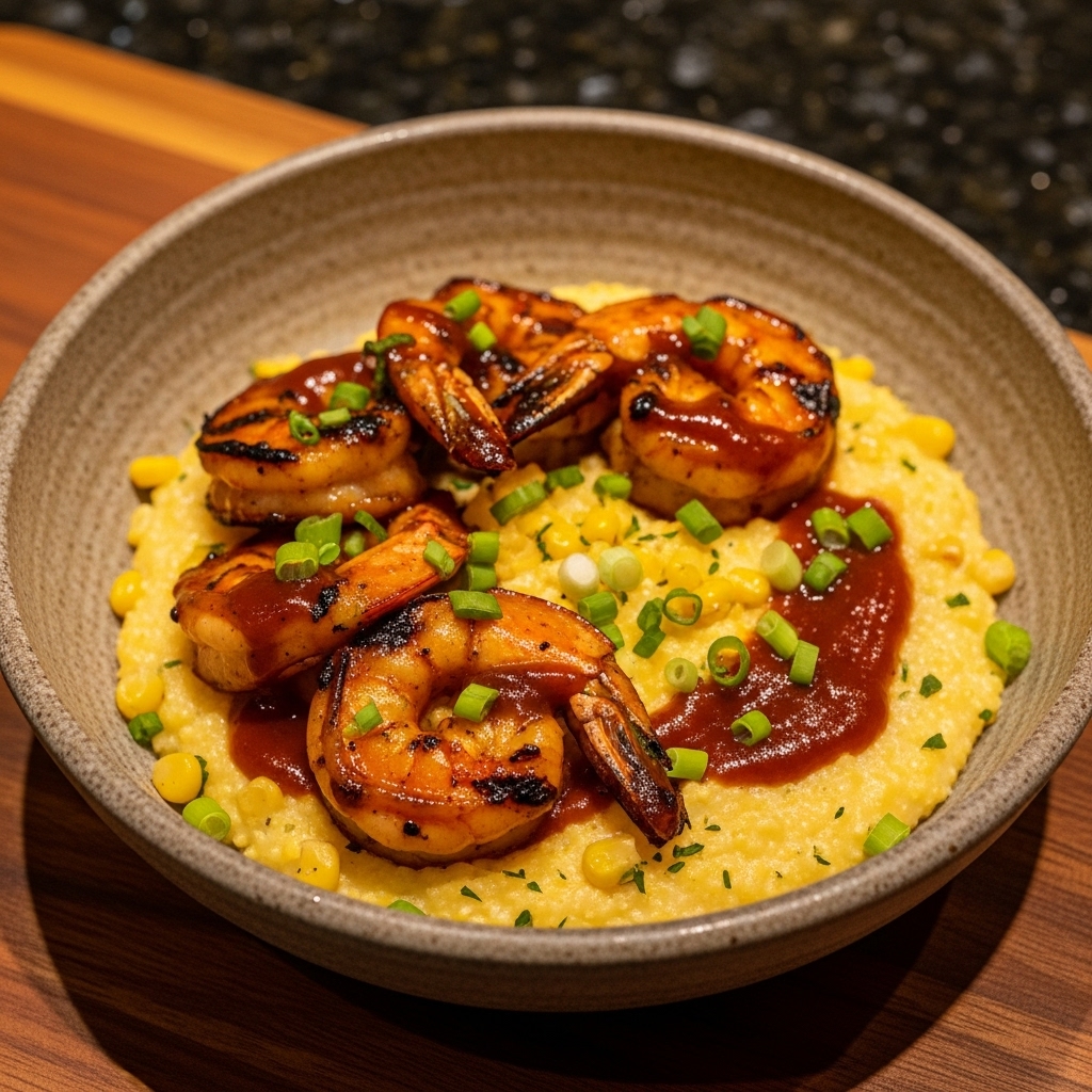 Blazin’ Memphis BBQ Shrimp & Grits