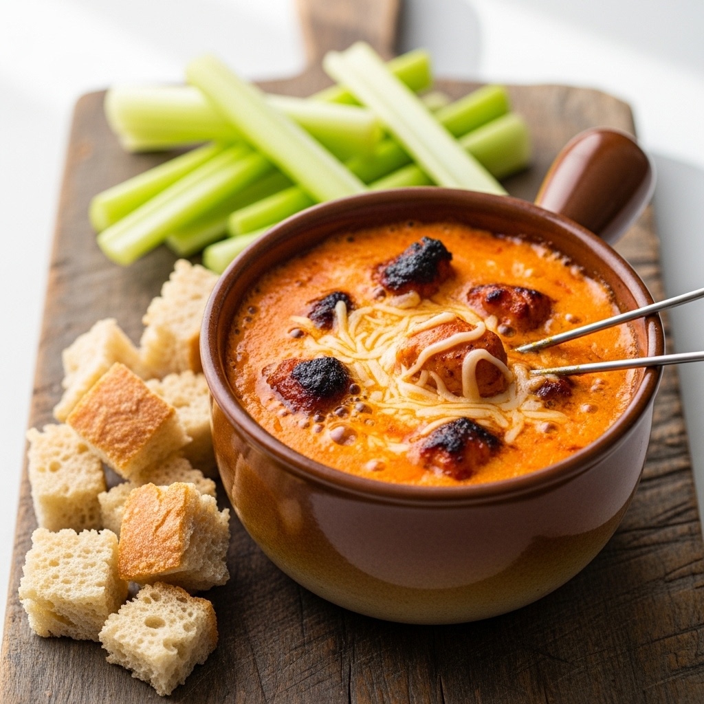Blazing Buffalo Chicken Fondue