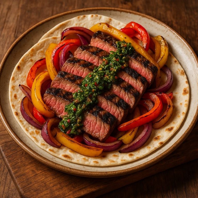 Bold & Smoky Grilled Chimichurri Steak Fajitas