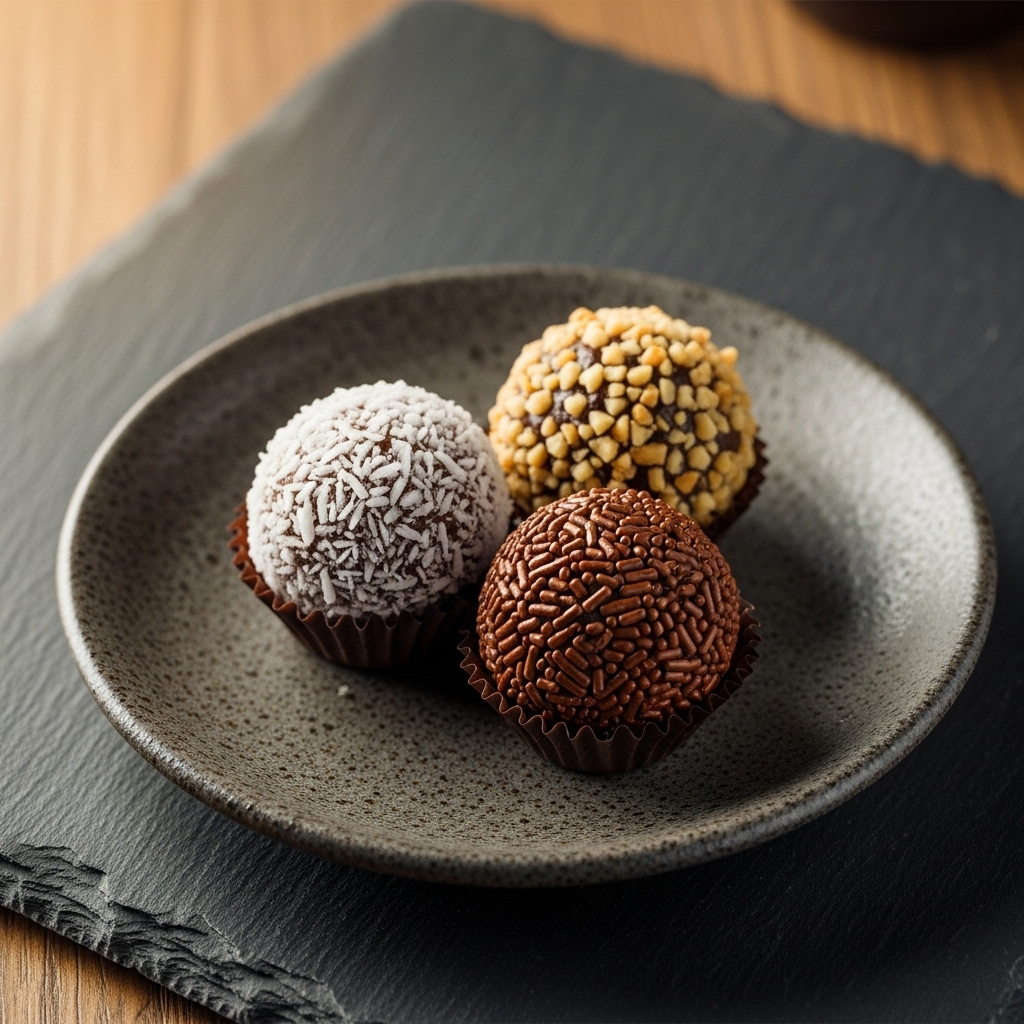 Brazilian Brigadeiros with Coconut and Nut Truffles