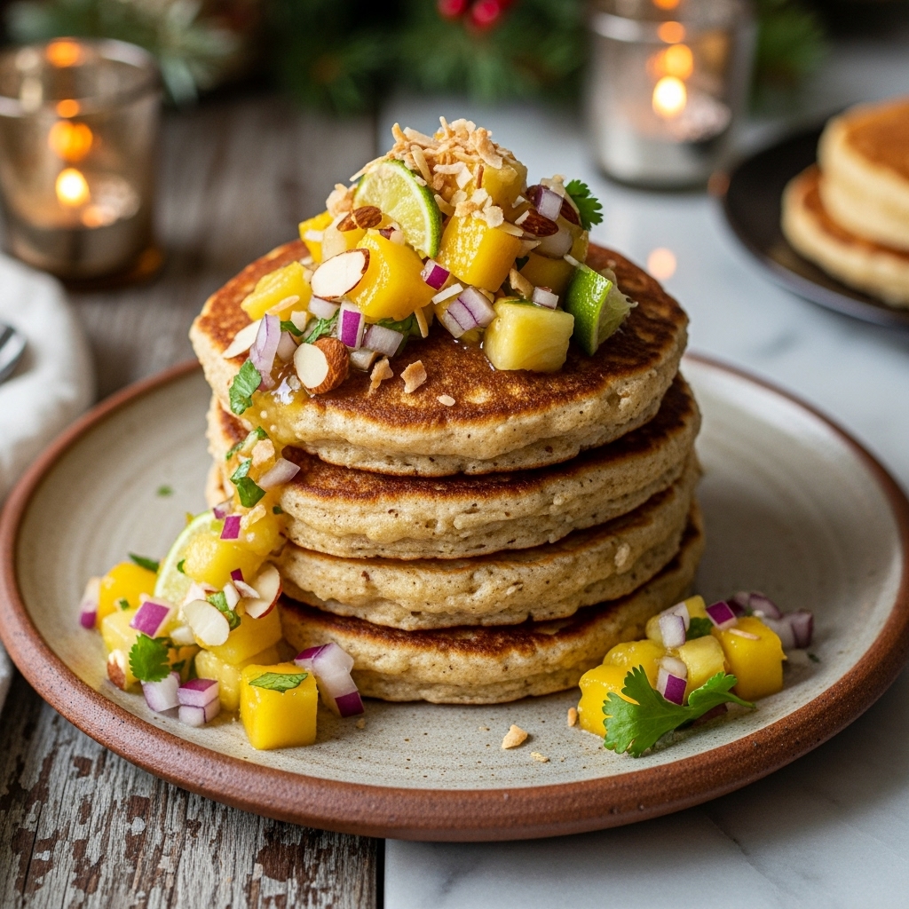 Brazilian Brunch: Coconut-Almond Flour Pancakes with Fresh Tropical Salsa