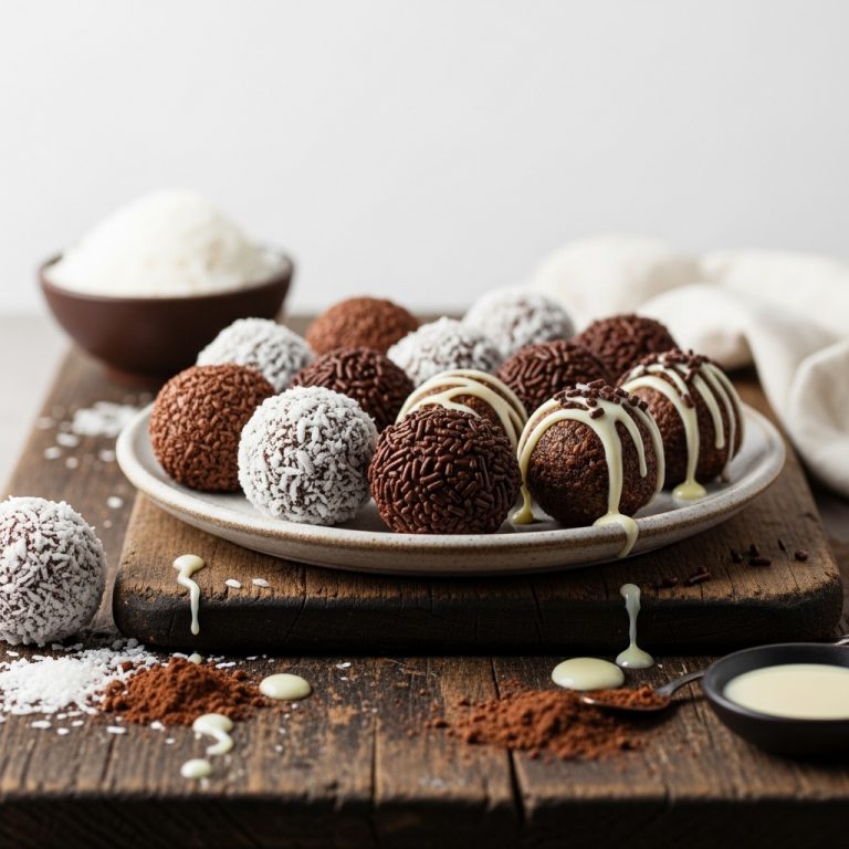 Brazilian Chocolate Coconut Bliss Bombs