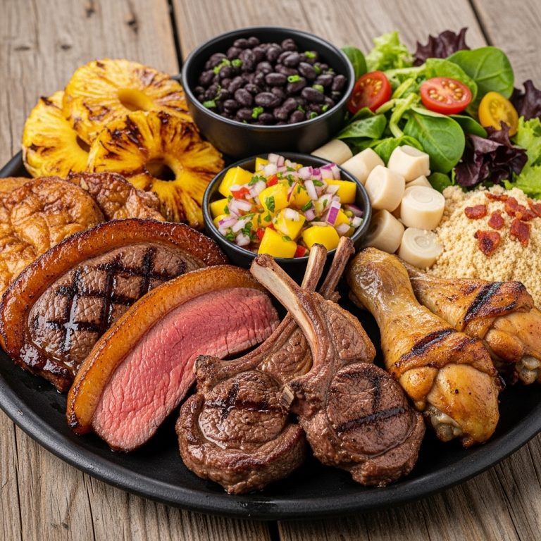 Brazilian Churrasco Gluten-Free Feast: Succulent Meats and Tropical Sides for Your Next Dinner Party