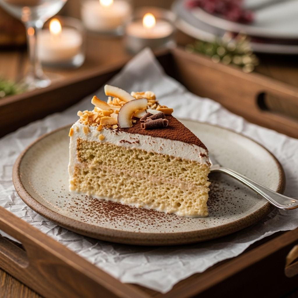 Brazilian Cocoa-Coconut Tres Leches Cake
