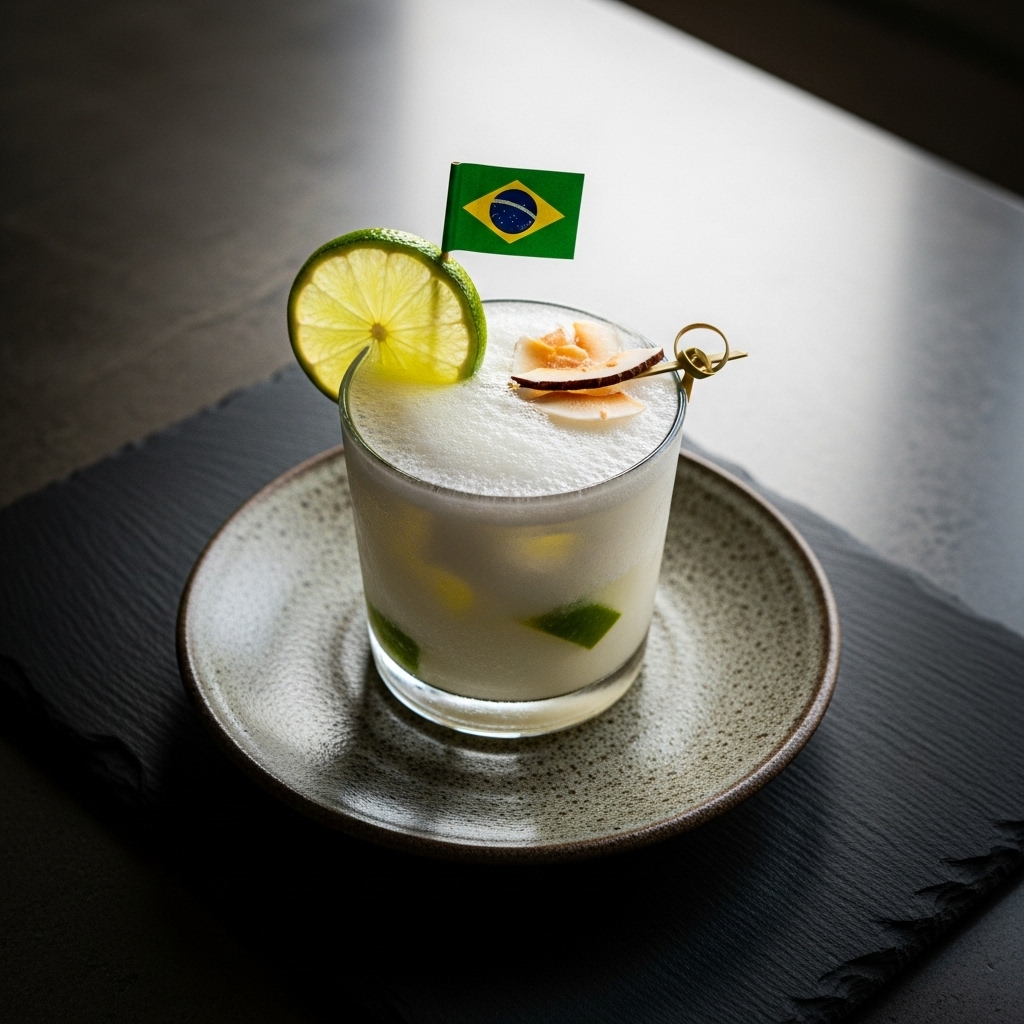 Brazilian Coconut Caipirinha Float
