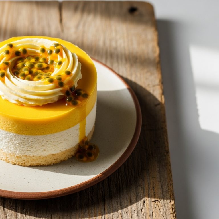 Brazilian Frozen Tropical Passion Fruit Mousse Cake