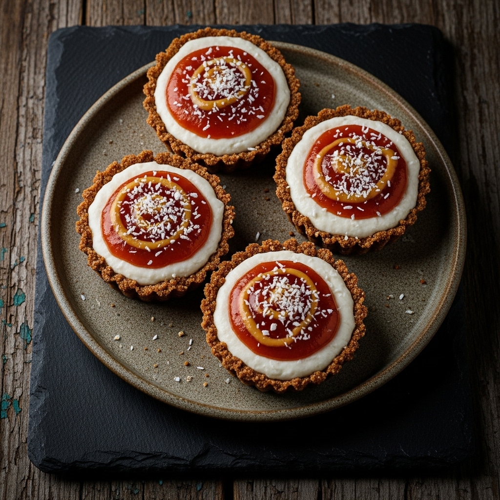 Brazilian Coconut Mango Cheesecake Bites
