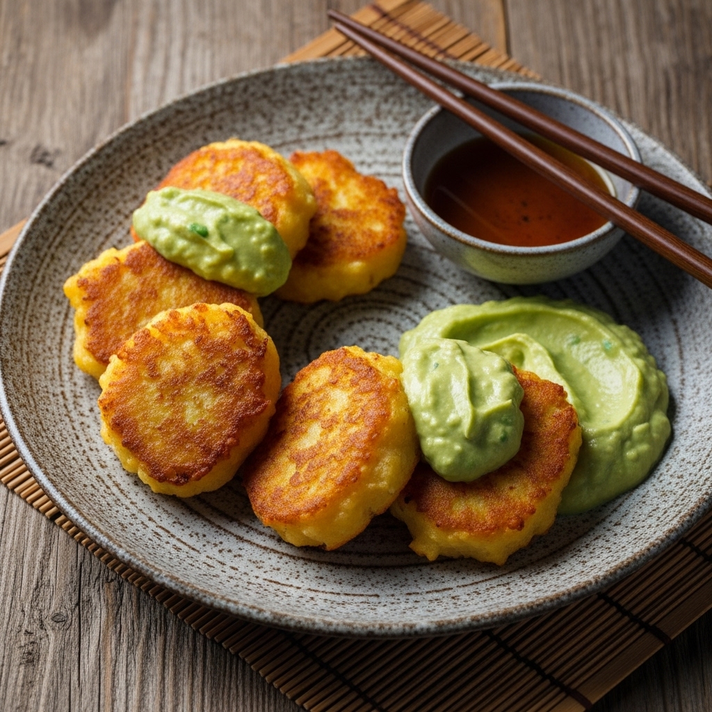 Brazilian Paleo Cassava Fritters with Avocado Cream – A Mouthwatering Snack Sensation!
