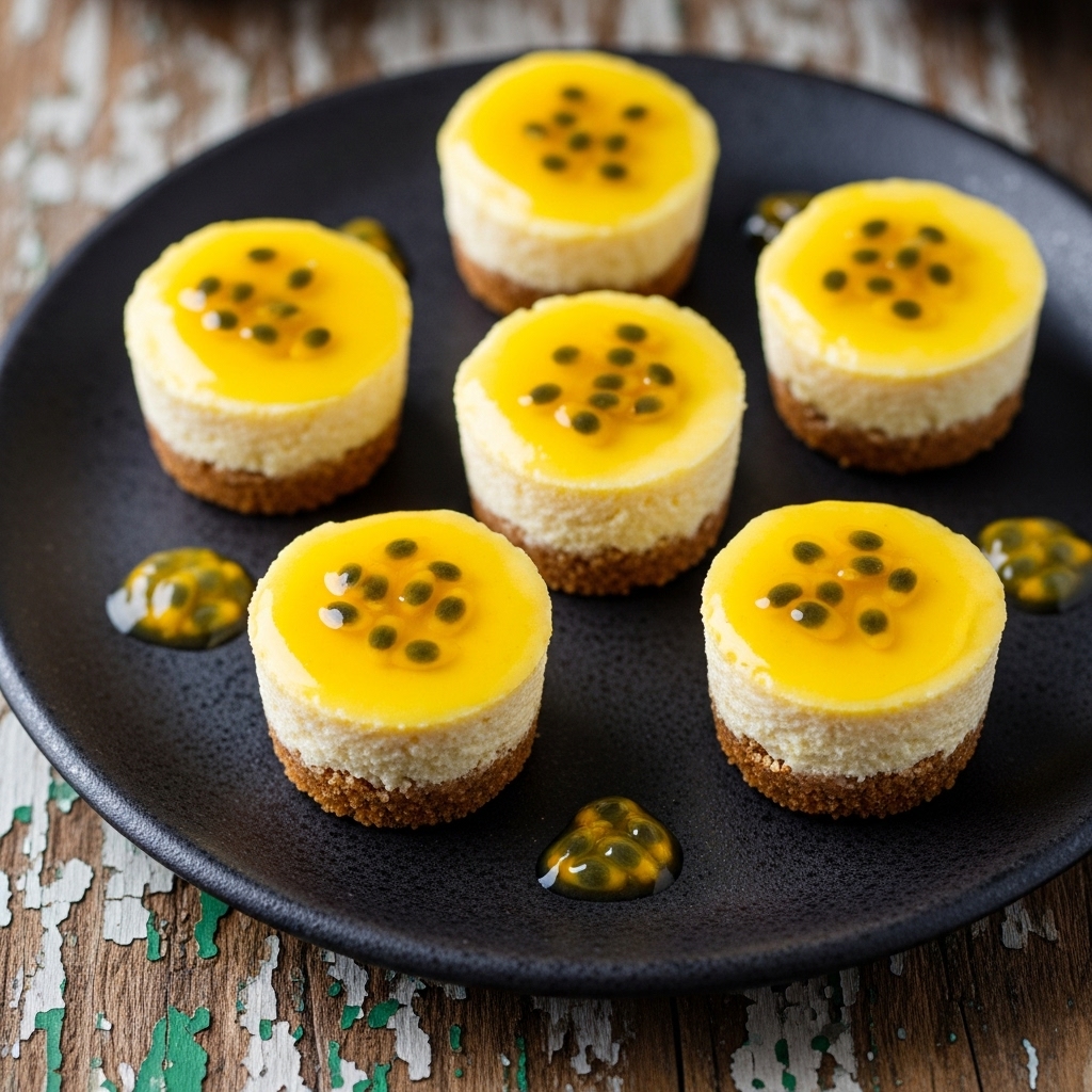 Brazilian Passion Fruit Cheesecake Bites