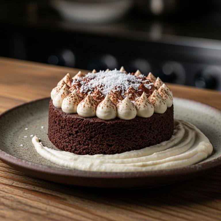 Brazilian Vegan Chocolate Torte with Coconut-Cashew Cream