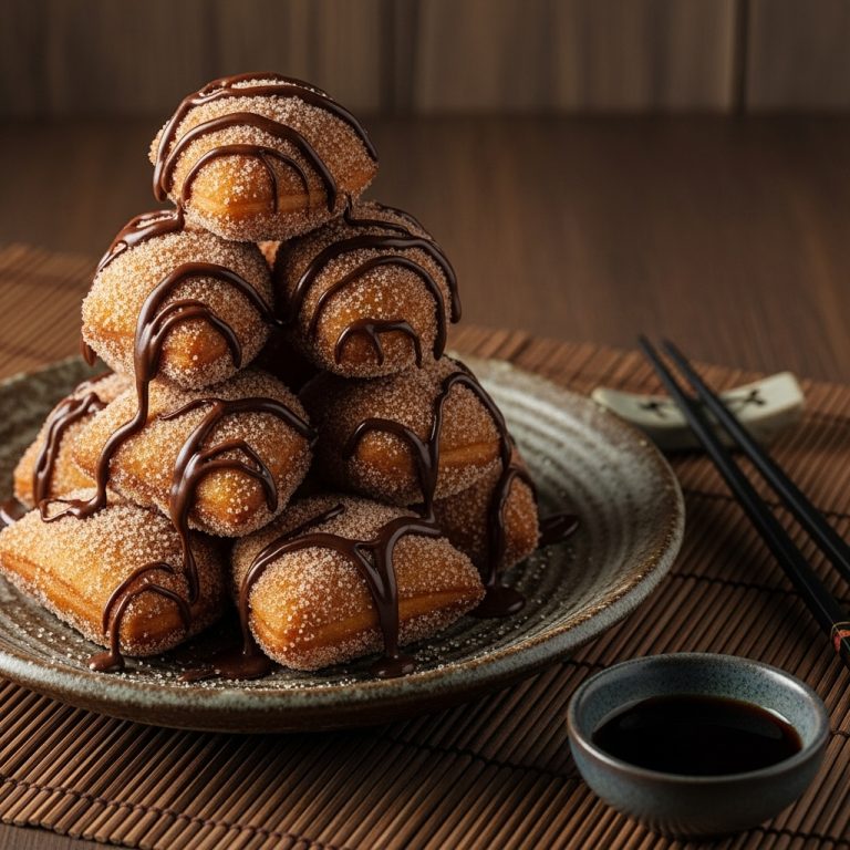Cajun Chocolate Beignet Tower with Spicy Cinnamon Sugar