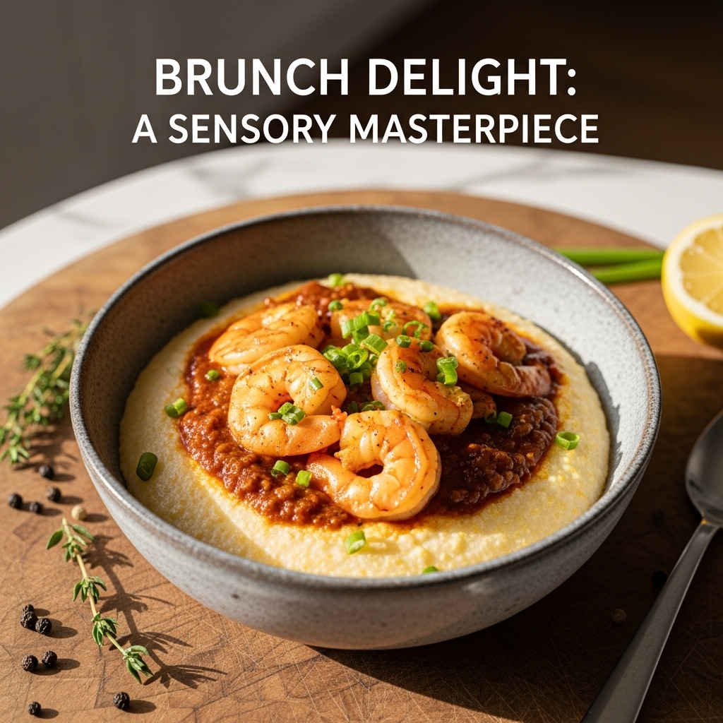 Cajun Shrimp and Stone Ground Grits Brunch Delight: A Sensory Masterpiece