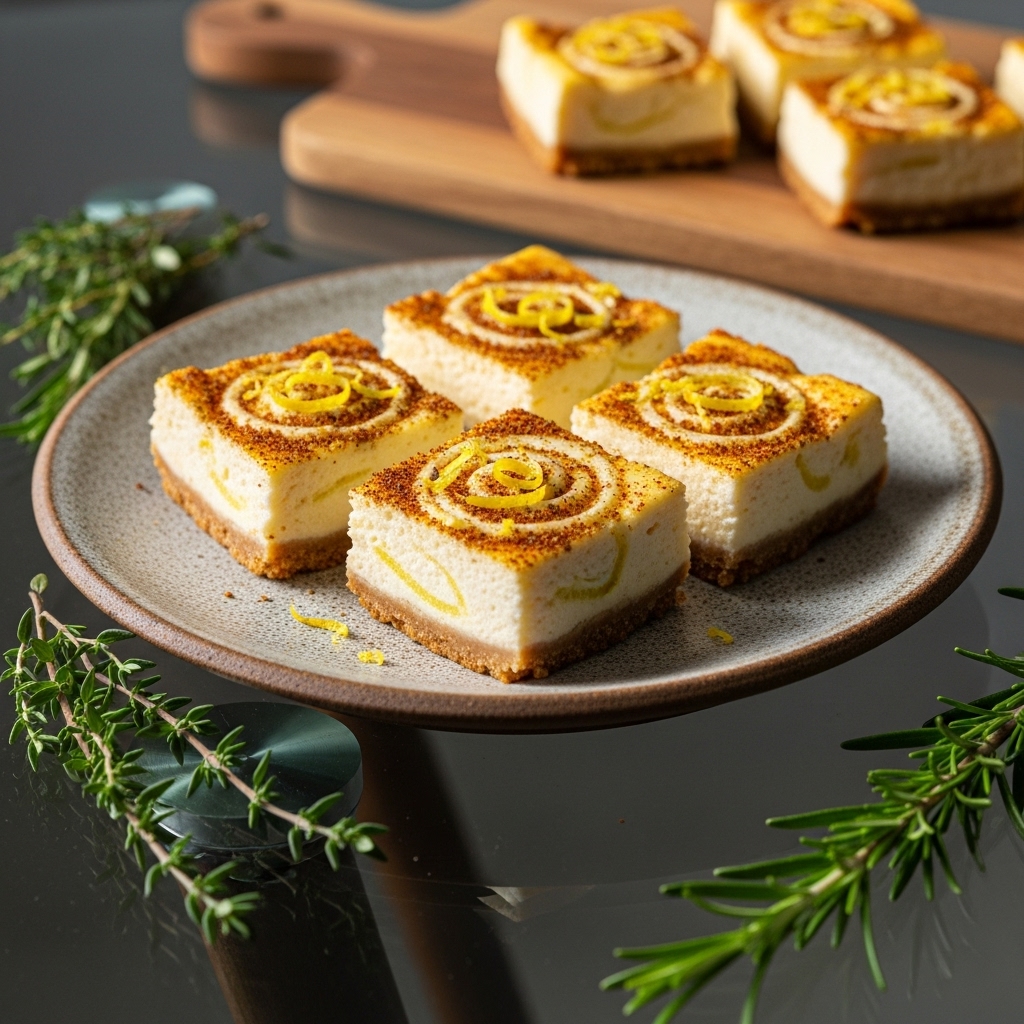 Cajun Spice-Infused Lemon Cheesecake Squares (Keto Friendly)