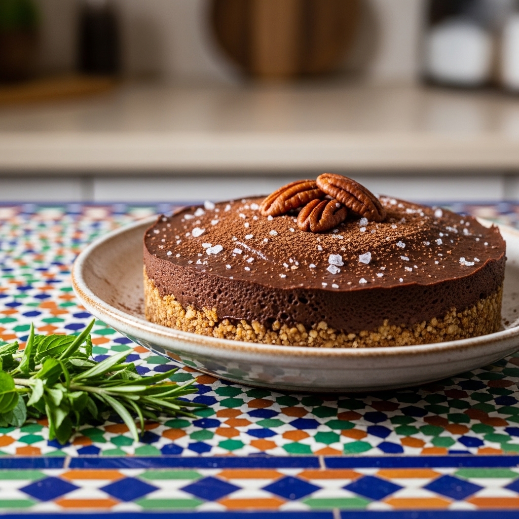Cajun-Spiced Paleo Chocolate Mousse with Pecan Praline Crust