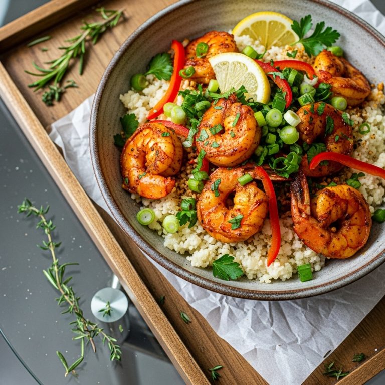 Cajun Spicy Shrimp & Cauliflower Rice Bowl – A Mouthwatering Keto-Friendly Dish