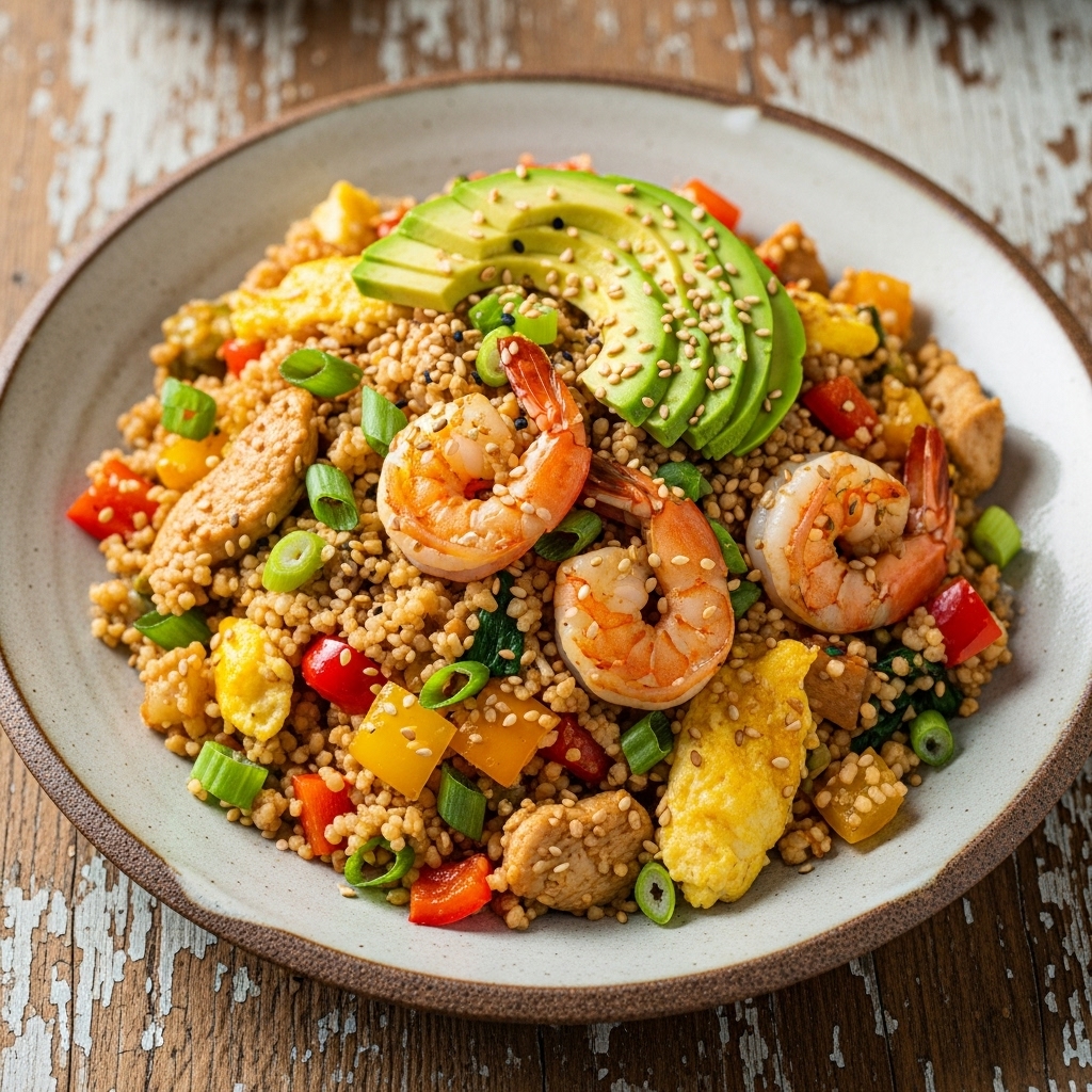 Californian Keto Cauliflower Fried Rice Bowl