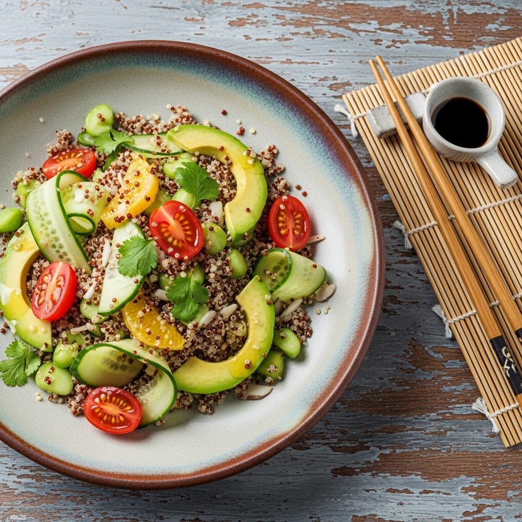 Californian Lunch: Quinoa-Avocado Salad with Citrus Vinaigrette