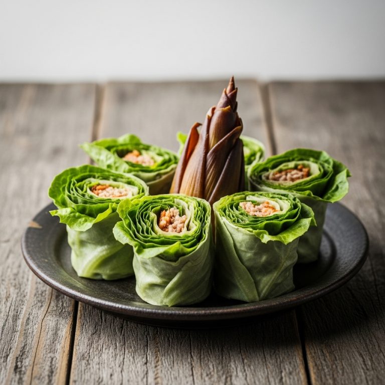 Cambodian Banana Blossom Lettuce Wraps – A Delightful Vegan Snack