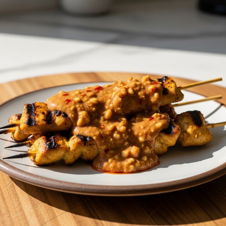 Cambodian Paleo Chicken Satay with Spicy Peanut Sauce (Gluten-Free)