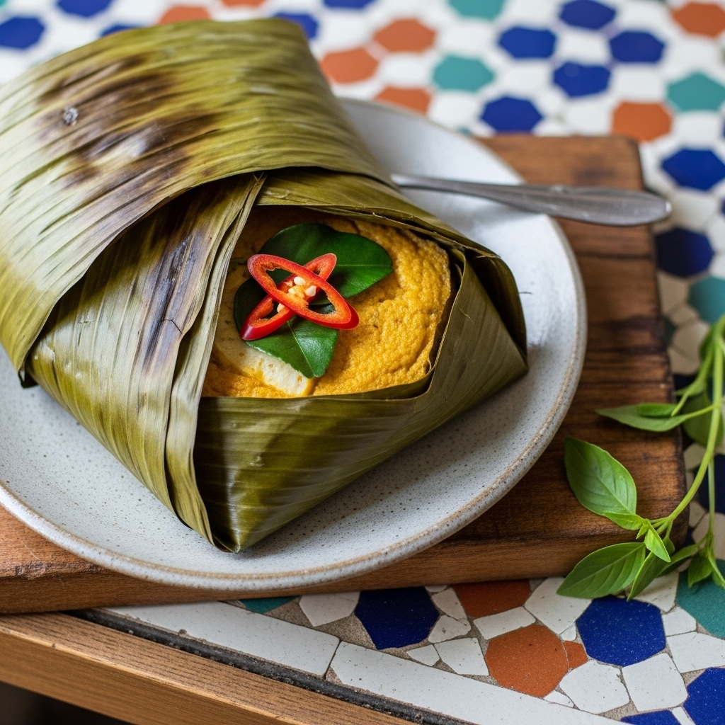 Cambodian Snack Recipe: Khmer Amok Steamed in Banana Leaves (Paleo-friendly)