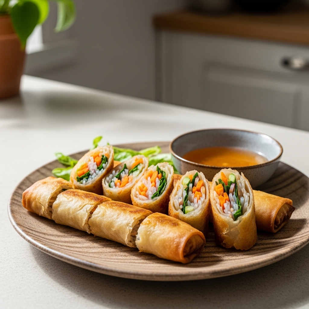 “Cambodian Vegetarian Spring Rolls – A Fresh and Crispy Snack”