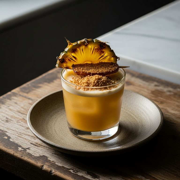 Caramelized Pineapple and Coconut Caipirinha