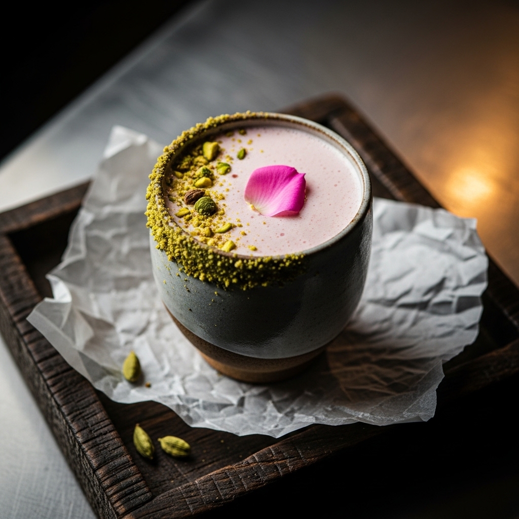 Cardamom-Infused Rosewater Milkshake