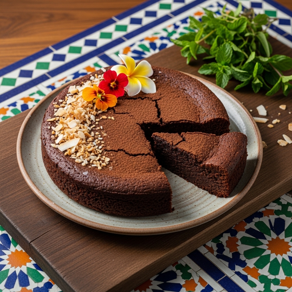 “Caribbean Coconut Flourless Chocolate Cake – Keto-Friendly Dessert”