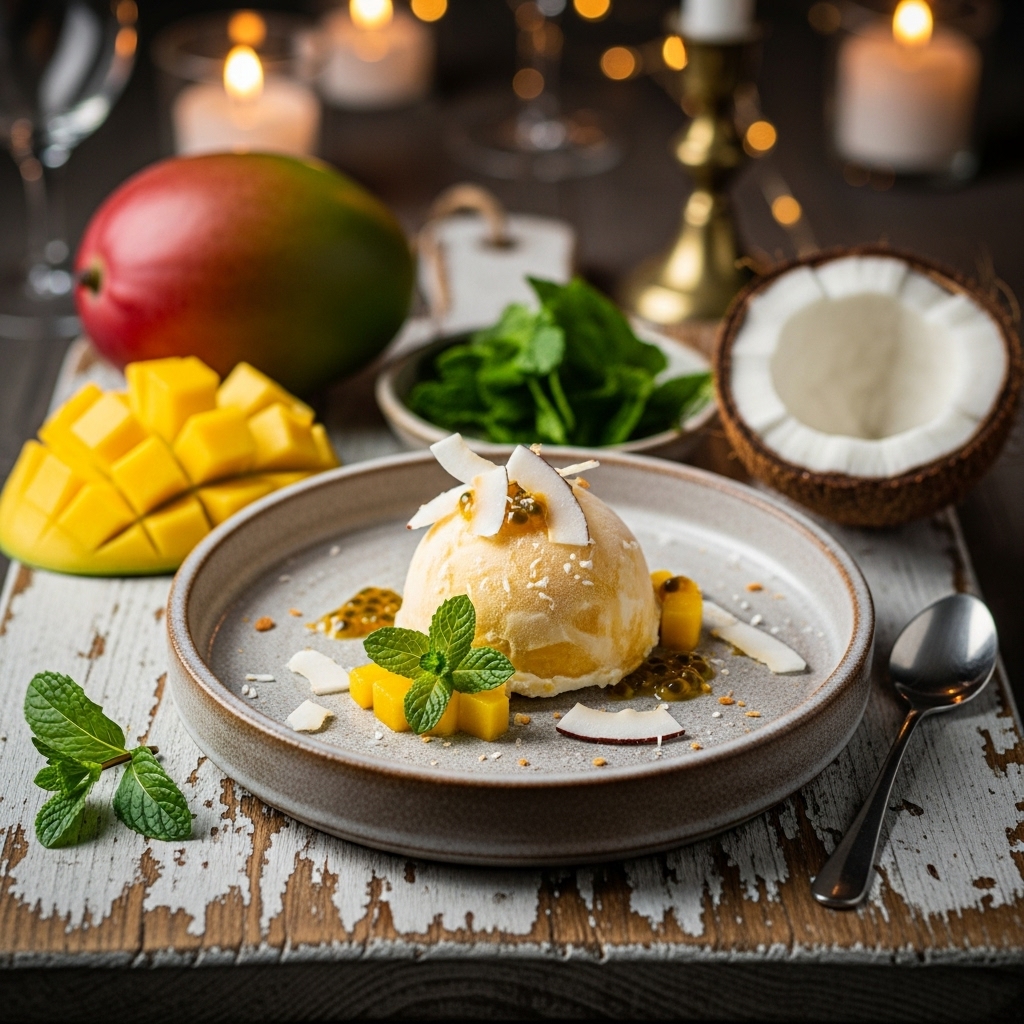 Caribbean Frozen Mango Coconut Paleo Delight