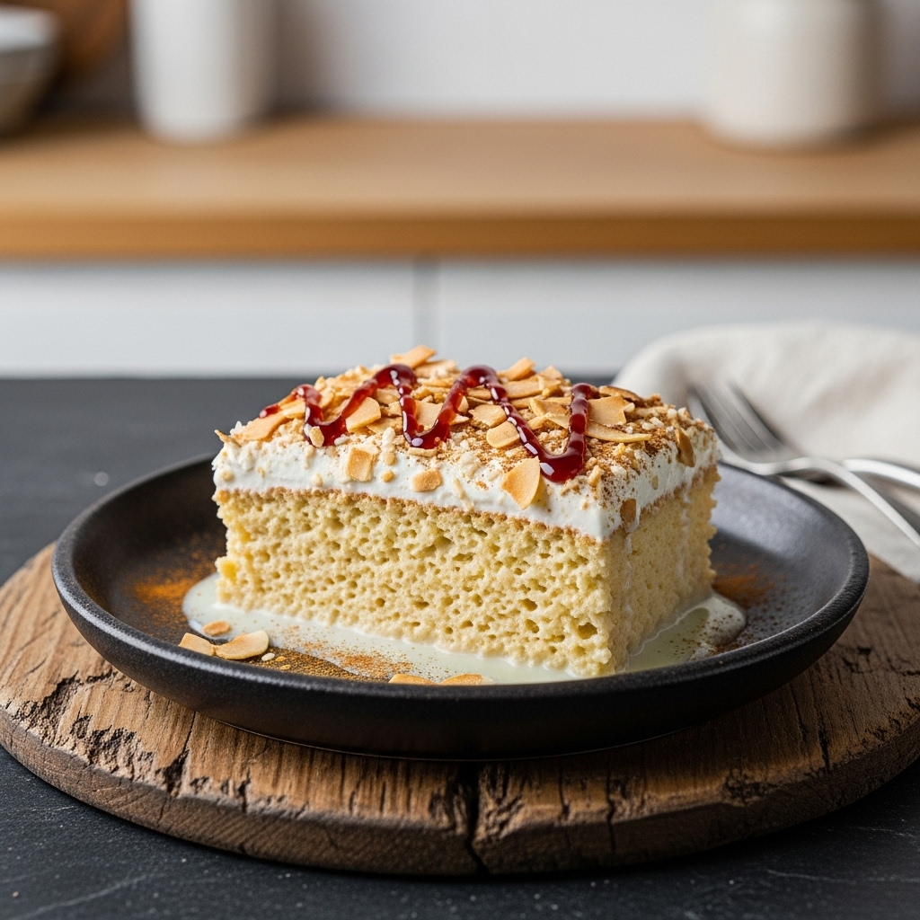Caribbean Rum-Infused Tres Leches Cake