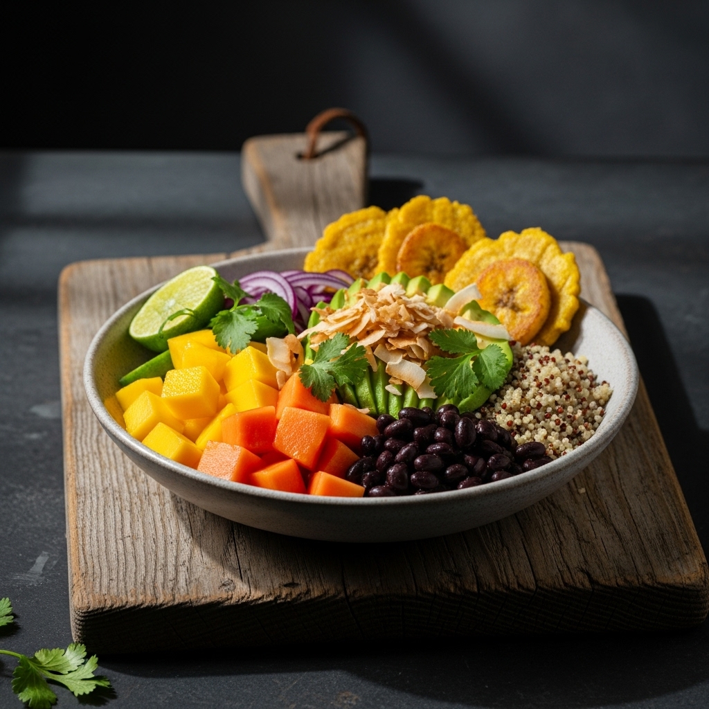 Caribbean Vegetarian Breakfast Bowl: A Tropical Fusion of Flavors and Textures