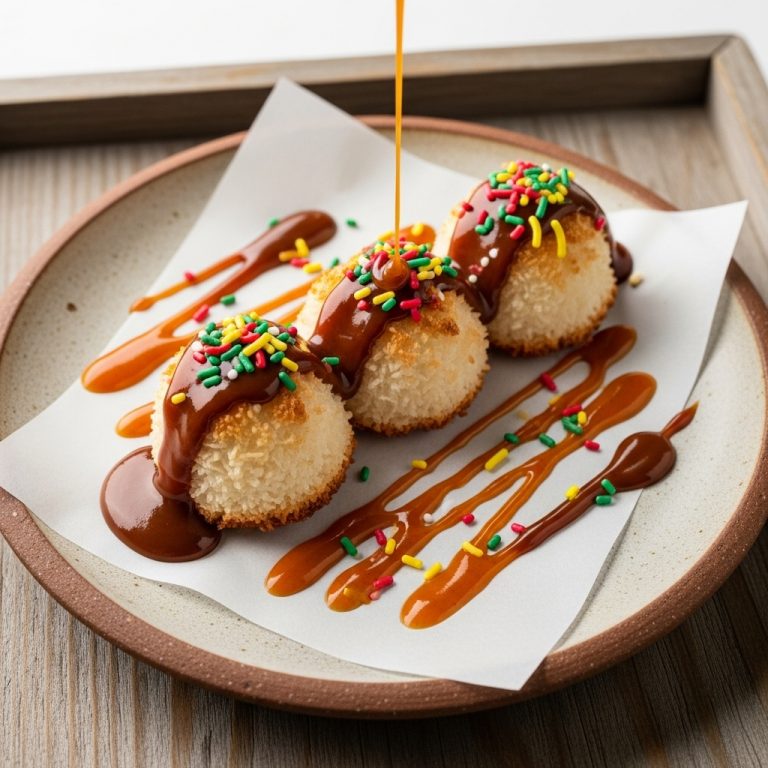 Carnaval Coconut Macaroons with Chocolate Orange Sauce