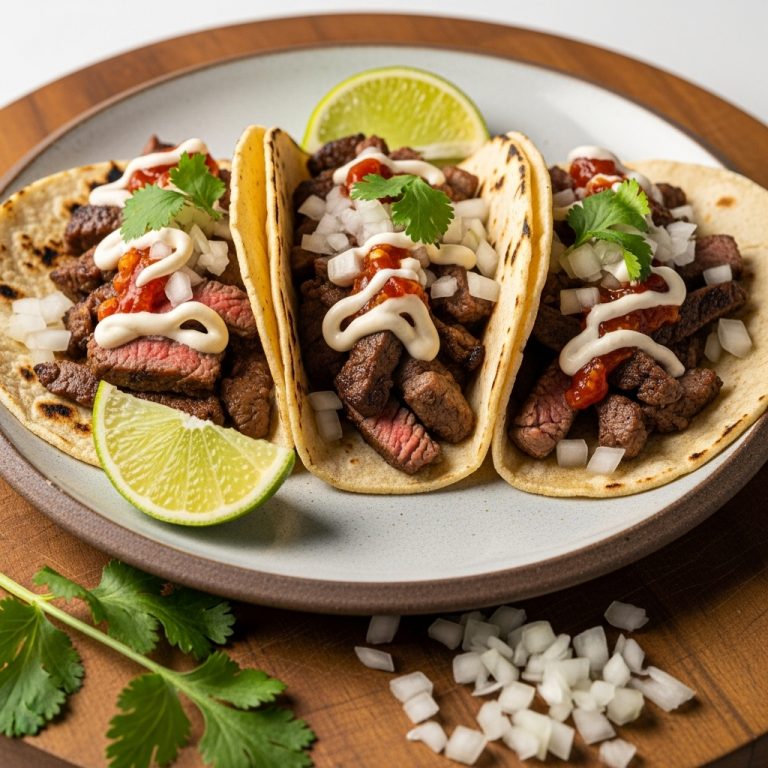 Carne Asada Street Tacos with Chipotle Crema