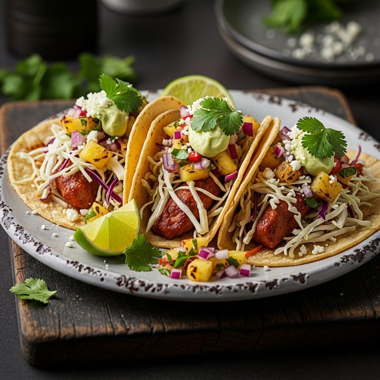 Carnival-Inspired Street Tacos with Grilled Pineapple Salsa